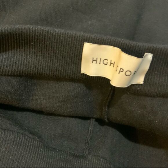 High Sport Kick Cotton Crop Flare Pant Black size L - Picture 10 of 12